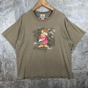 VINTAGE 1990's GRUMPY WALT DISNEY WORLD T-SHIRT, Graffiti , VERY RARE XL Mens